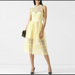 Self-Portrait Lace Halter Midi Dress